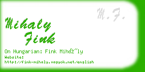 mihaly fink business card